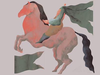 Horse rider art character concept design digitalart drawing horse illustration painting photoshop rider