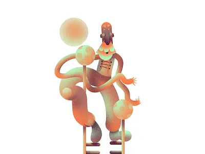 N. 10 Circus art character circus concept design illustration man show