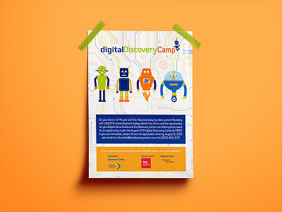 The Discovery Centre - Camp Poster branding education indesign poster print science