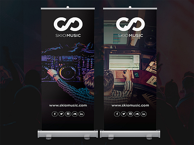 SKIO Music - Event Banners ai banner edm event indesign music print producers startup tech