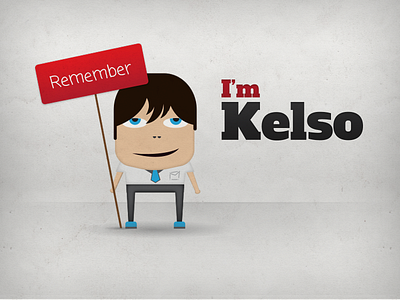 Hey I'm Kelso character graphic logo