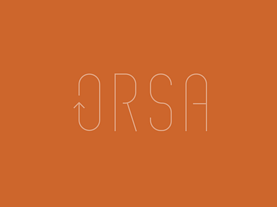 Orsa Logo flat line logo orange orsa outline simple thin line