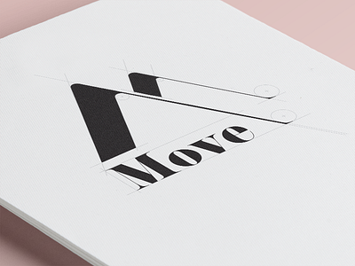 Move logo mountain move thin
