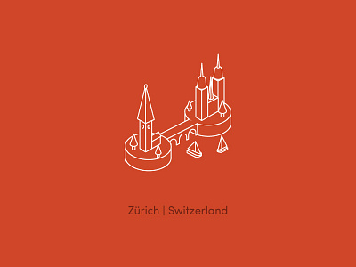 Zurich city house icon swiss switzerland zurich