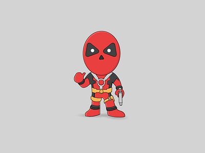 Dead Pool avenger cartoon character dead pool graphic design icon marvel super hero vector