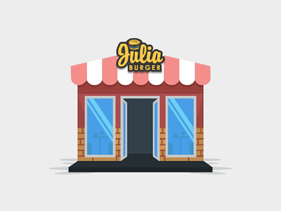 Julia Burger burger food store toko vector