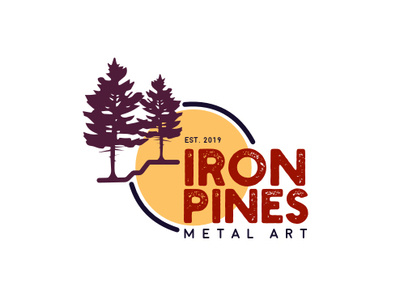 Iron Pines Metal Artist branding logo