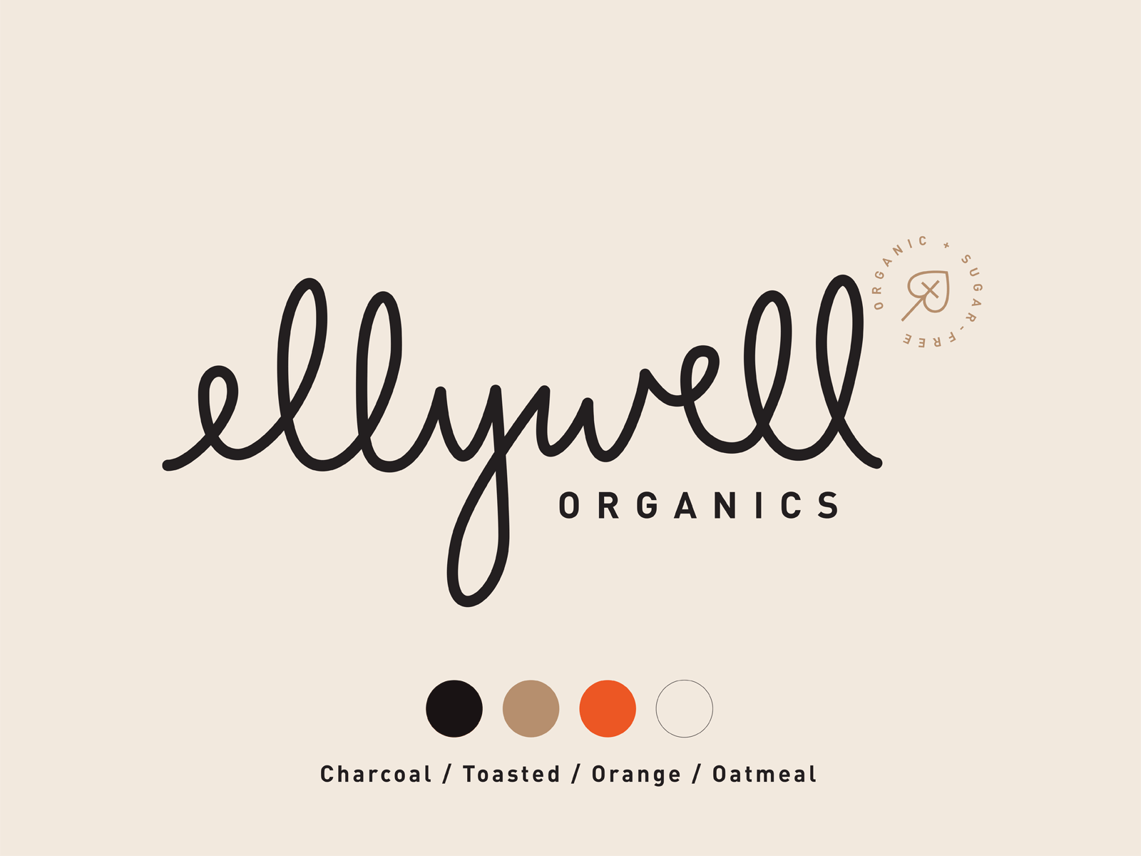 all things organic branding design illustration kids orange organic sugar free type wellness