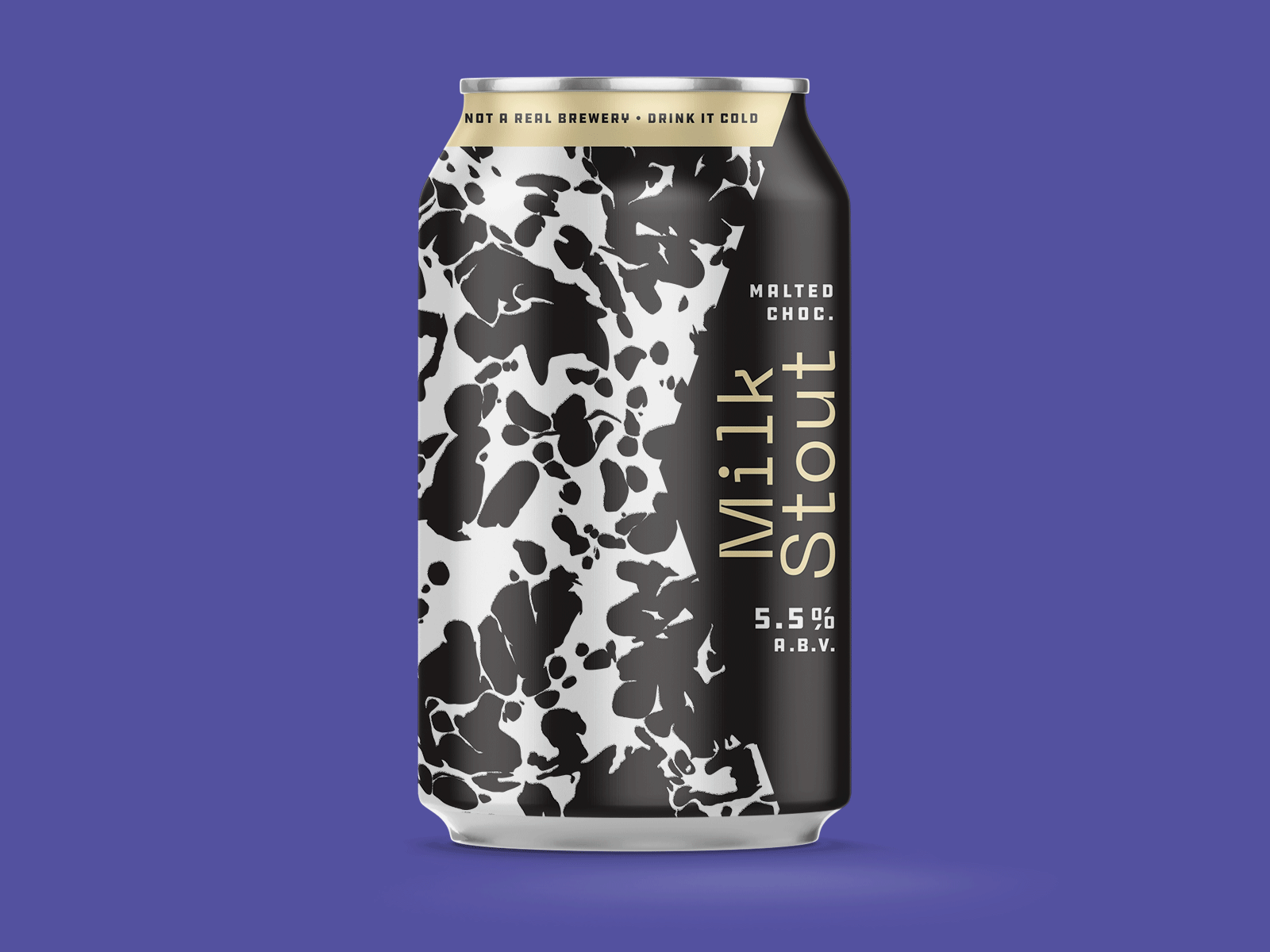 #notarealbrewery 6 pack beer branding brewery craft beer design milk stout packaging stout typography