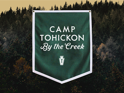 Camp Tohickon branding camping design flag keystone pennsylvania type typography