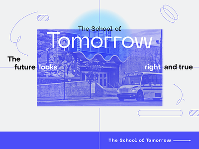 School of Tomorrow branding design graphic design type