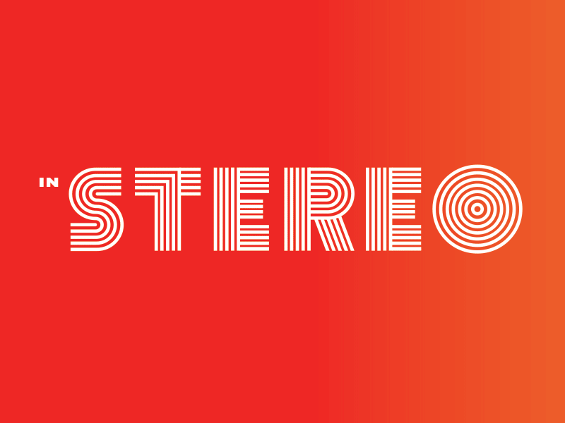 Movin' in Stereo! gradient stereo typography vector