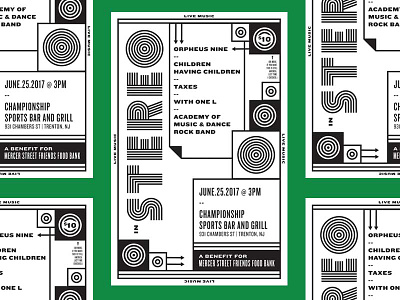 🎶 Benefit concert gig poster music poster speakers typography