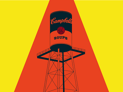 #5 - Campbell's Soup Company Water Tower camden campbells soup landmark philadelphia water tower