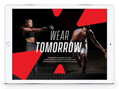 Wearable Hi-Tech athletic wear icons intexar ipad wearable tech web design