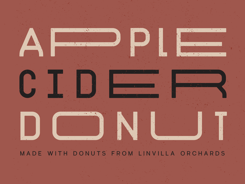 New Flavor: Apple Cider Donut apple apple cider donut apple picking autumn donut fall icon philadelphia typeface punc typography