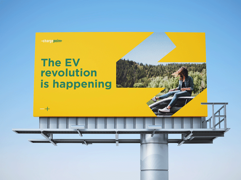 ⚡ Super Charged ⚡ art direction billboard branding car design electric cars travel vector art