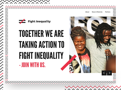 Fight Inequality charity digital ui ux website