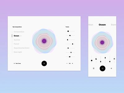 Island of Sound App ambient music app composer design music ui