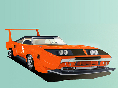 Super bird automotive cars digital illustration illustration vector