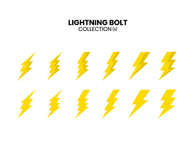 Lightning Bolt Icon Collection ii design electric electricity energy flash flashes icon lightning bolt logo power