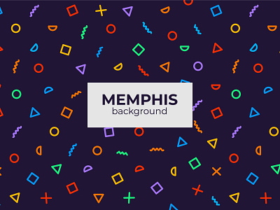 Memphis With Dark Background abstract background color colourful dark background darkbackground decorative dots free pattern geometric hipster line modern pattern point retro shapes triangle vector