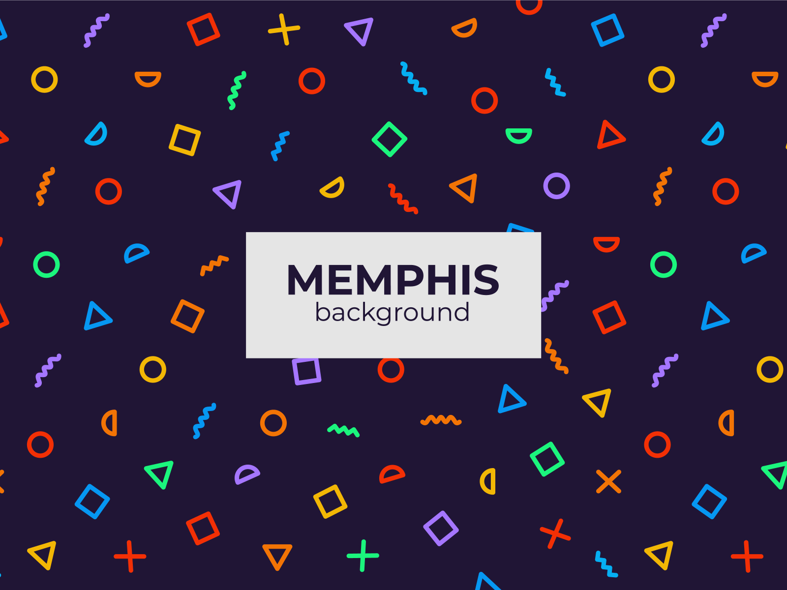 Memphis With Dark Background by Usman Shaikh on Dribbble