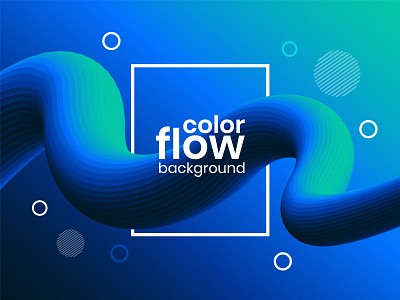 Modern 3d Color Flow With Gradient Background