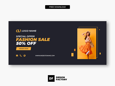 Fashion sales modern social media banner template abstract background design free graphic design modern shape social media banner template