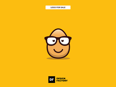 Nerd Egg Logo for Sale design egg eggs farm glasses logo modern nerd nerdy poultry shape vector