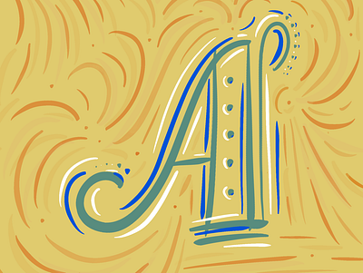 A - Alphabet Series alphabet design illustration procreate procreateapp typogaphy