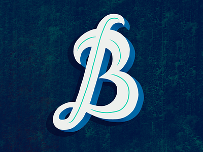 B - Alphabet Series 3d alphabet design illustration procreate typogaphy