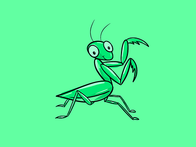 Praying Mantis animal bug bugs bugs life design illustration praying mantis procreate