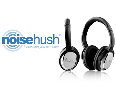 noisehush audio branding design headphones logo vector wireless