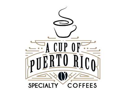 A Cup of Puerto Rico branding coffee company logo