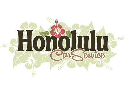 Honolulu Car Service design logo tour van vector