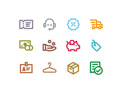 Finance and Commerce icons clean free freebie iconfree iconography icons iconset outline symbol ui uiux vector