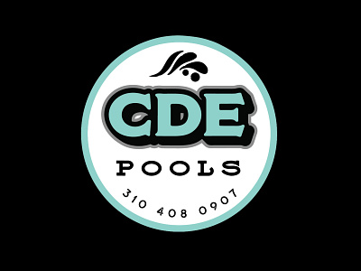 CDE Pools Logo brand branding graphic design illustration logo logo design logos typography vector