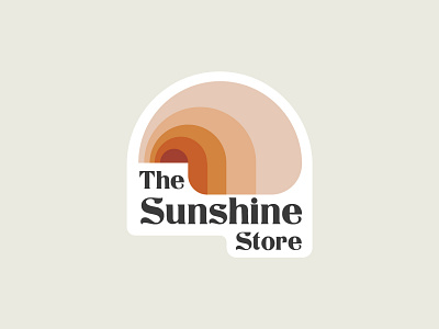 The Sunshine Store Logo branding graphic design groovy logo logo design logos rainbow rainbows sunshine sunshine logo vector art