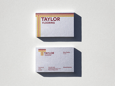 Taylor Flooring Business Card Design branding business card design business cards california graphic design groovy logo illustrator logo design logos retro retro design retro logo