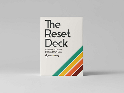 The Reset Deck 70s 80s brand design branding card deck cards colors games logo packaging packaging design retro stress stripes