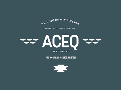 ACEQ branding graphic design logo new mexico owl restaurant restaurant branding south west south western workmark