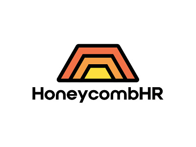 HoneycombHR branding graphic design honeycomb logo design sunrise sunset