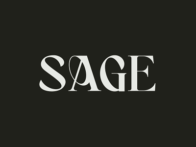 Sage Wordmark fancy type interior interior design logo logo design wordmark