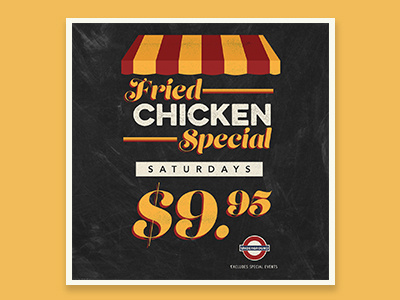 Table Tent Design eatery flyer design food fried chicken graphic art restaurants retro vector art