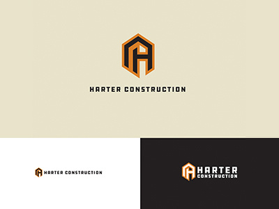 Harter Construction Logo ai brand branding construction design logo logomark wordmark