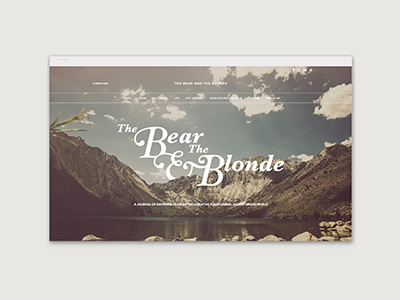 The Bear and The Blonde Website Design brand graphic design graphics logo logo design logos type typography web web design