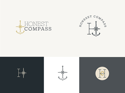 Honest Compass Logo Set brand branding design graphic design graphics illustration illustrator logo logo design logos vector