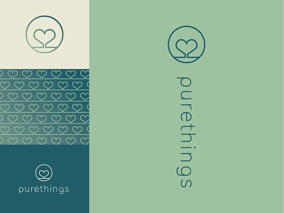 Purethings Logo Deisgn brand branding design graphic design graphics heart logo illustration illustrator logo logo design logos skin care logo