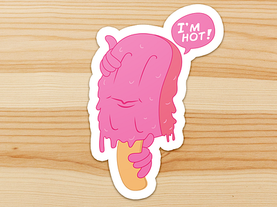 Popsicle Bubblegum sticker design graphics hot logo stickers